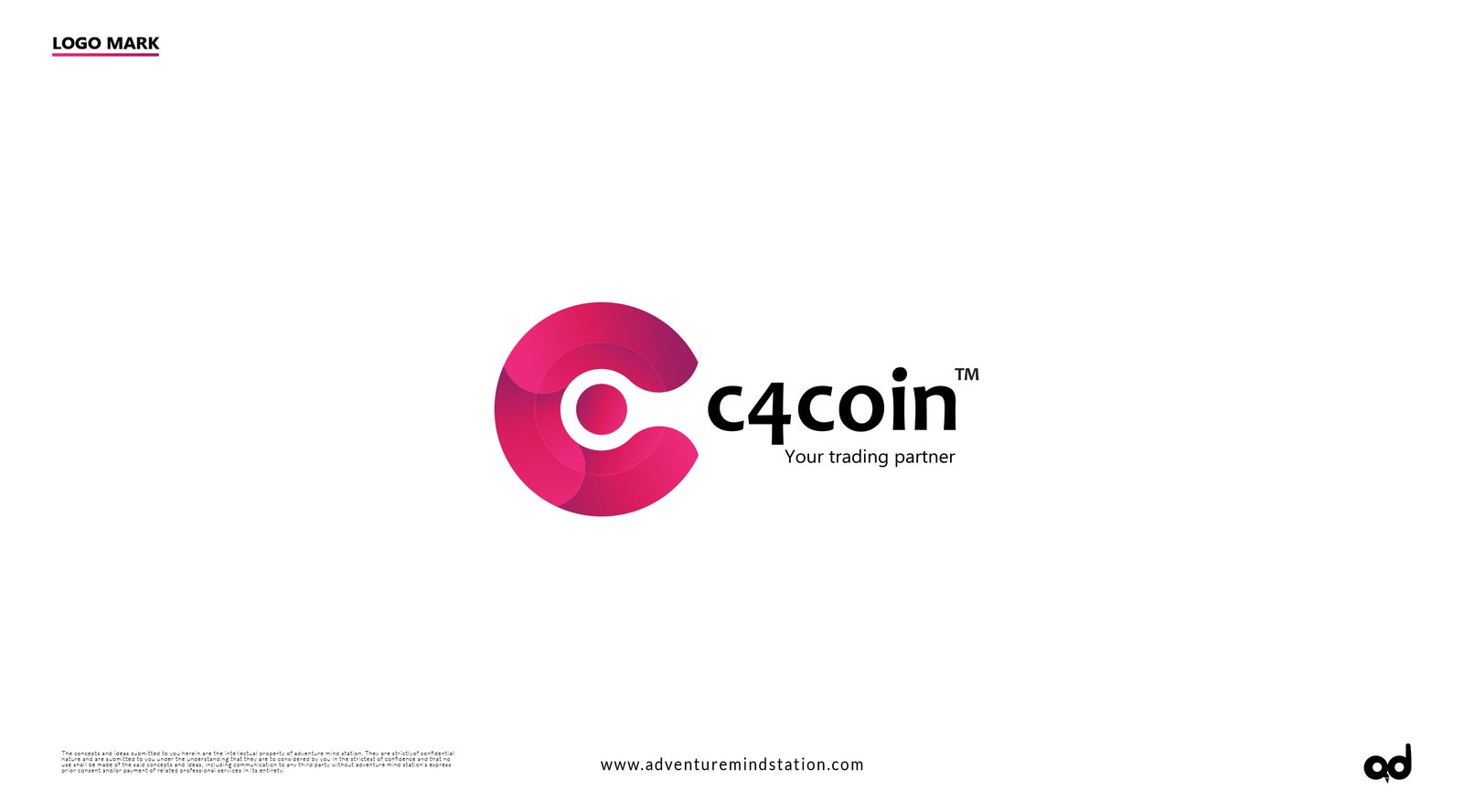 C4COIN Logo on Dark Background