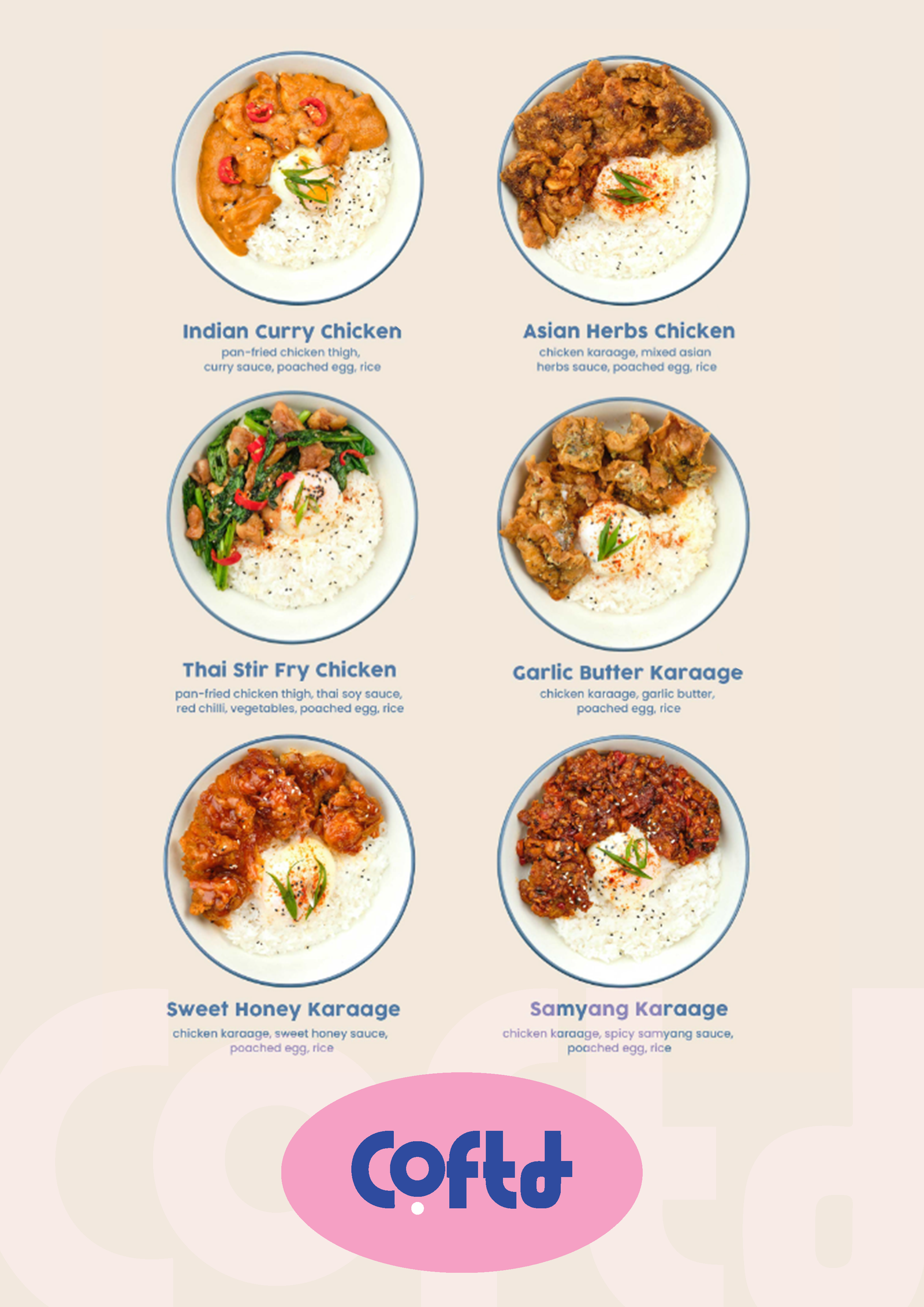 COFT Main Course Menu