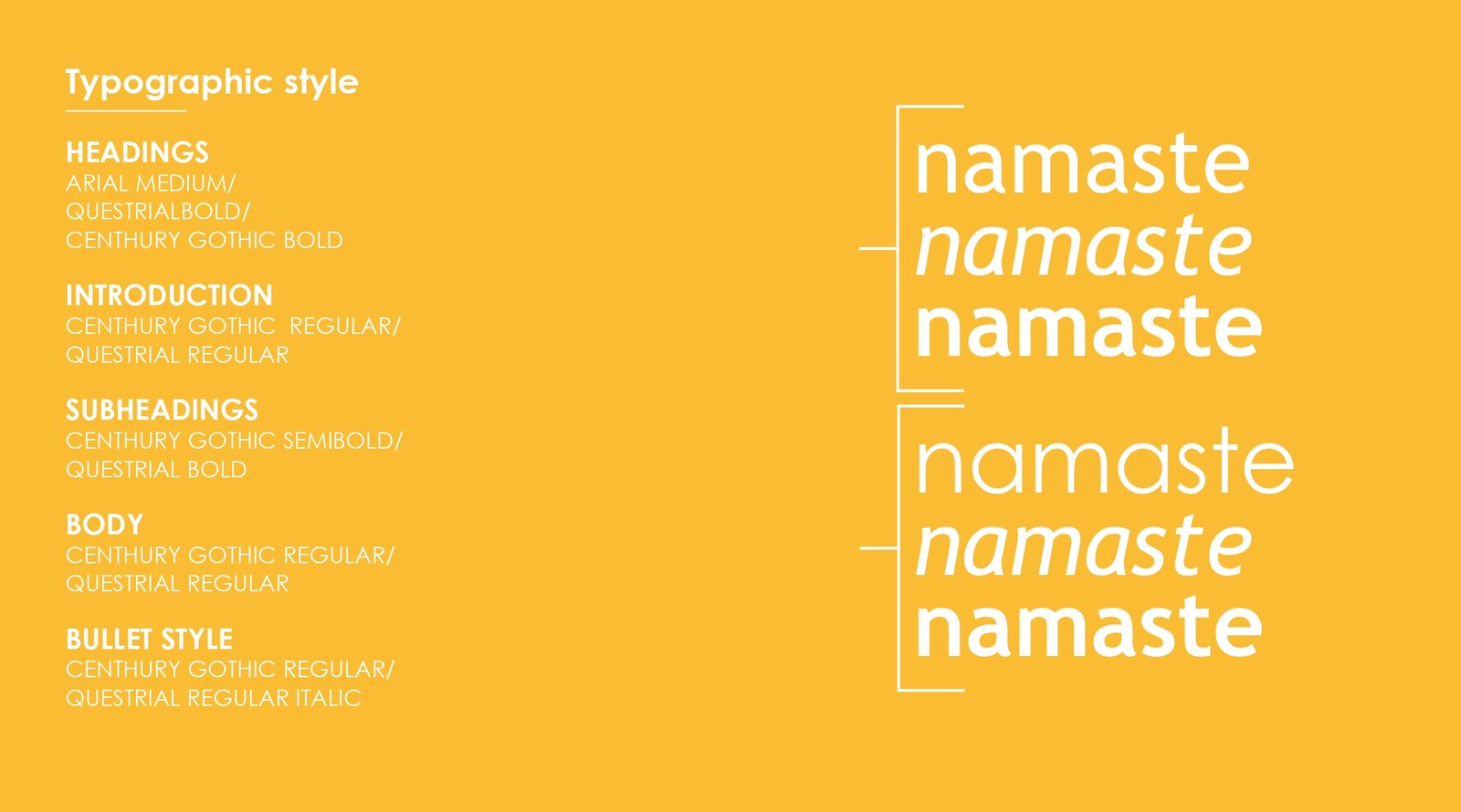 Namaste FM Heading Typography
